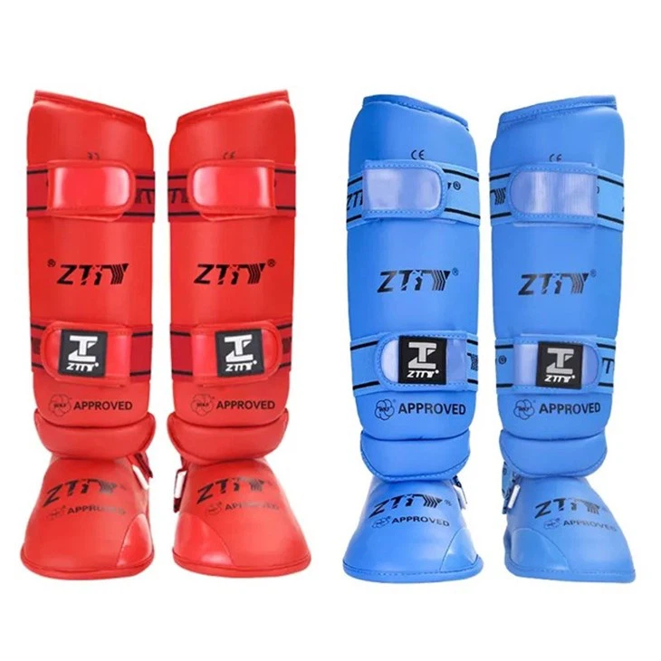 WKF Approved Karate White Shin Pad & Removable Instep pad